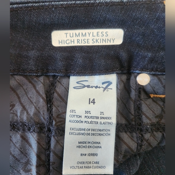 SEVEN7 Women's Dark Blue Jeans - Picture 3 of 10